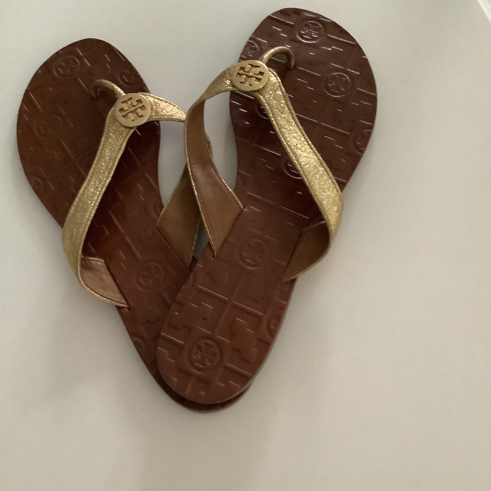Tory Burch Thora gold sandals